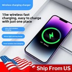 65w Wireless Fast Charger Charging Pad Dock For Samsung Iphone Android Phone Us