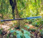 Custom Handmade Carbon Steel Full Tang 35 Inch Hunting Spear With Leather Sheath