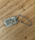  tooth  Notched 1943 Military Id Dog Tag Next Of Kin Original  toe  Chain