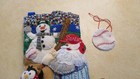 Christmas Stocking Felt Hand Stitched  Finished Baseball Santa Merry Stockings