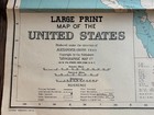 1940s-1950s Large Print Map Of The United States 38  X 54 