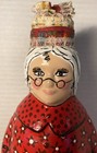 Vintage Folk Art Hand Painted Mrs  Butterworth Syrup Bottle Signed