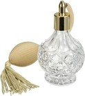 80ml Clear Crystal Vintage Style Perfume Bottle Gold Collectible Tassel Atomizer