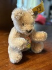 Vintage Steiff Original Teddy With Paper Chest Tag And Ear Button Seated 3   