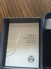 2021-w Proof American Silver Eagle Type 1 Dollar  1 Box Coa Us Mint Bullion Ogp