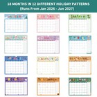 2026 Calendar - 18-month Wall 2026-2027 From Jan  2026 - Jun  2027     