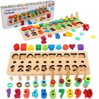 Cozybomb    Montessori Educational Wooden Toys For Kids Toddler Number Puzzles 