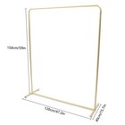 Modern Metal Rail Garment Rack  Floor Standing Heavy Duty Clothes Display Rack