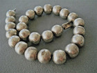 Mex Southwestern Navajo Pearls Style Sterli Silver Beads Necklace Choker 16  88g