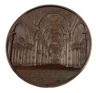 1849 St  Paul   s Cathedral In London 60mm Bronze Medal By J  Wiener     As Struck 