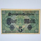 1917 Germany Berlin 5 Mark Banknote Unc Note Uncirculated Crisp  sa38