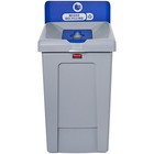 Rubbermaid Slim Jim 33 Gal Single-stream Mixed Recycling Station With Lid