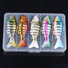 5pcs Multi-joint Fishing Lure Set Artificial Fish Bionic Swimbait With Box