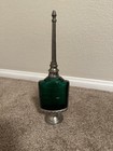 Vintage Moroccan Perfume Bottle Green Handmade Glass  Antique Collectible