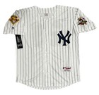 Jorge Posada 2001 New Yankees World Series Home White Jersey Men s Large
