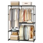 Portable Closet Wardrobe  49 Inch Wide Clothing Storage Organizer With 6 