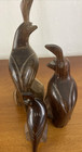 Ironwood Quail 3 Family Wooden Carved Figurines Southwest Decor Heights 8    6    3   
