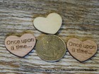 100 Qty 1  Once Upon A Time    Wood Hearts Table Confetti Wooden Wedding Decor  