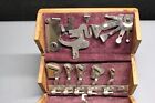 Antique 1889 Singer Sewing Machine Oak Wood Folding Puzzle Box With Attachments