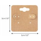 100x Kraft Earring Display Holder Blank Paper Cards For Jewelry Hanging Diy N802
