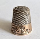 Ketcham   Mcdougall Sterling Silver With Gold Band Thimble Circa 1880