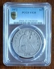 1872 Liberty Seated Dollar  Ngc Vf-35