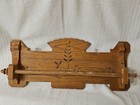 Beautiful Late 1800s Antique Eastlake Carved Wood Wall Towel Rack