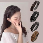 Non-slip Headbands 3 Strands Synthetic Hair Plaited Headbands Braid With Sz