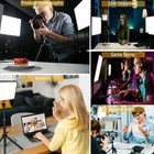 2 Pack Led Photo Lighting Kit With Stand 2800-6500k Dimmable Photoshoot Light   