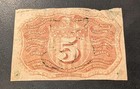 1863 5 Cent Fractional Note Washington 2nd Issue     