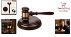 Wooden Gavel And Sound Block Set Wine Red Judge Law Court Auction Gift