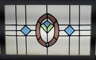 Geo Pretty Midsize Old English Leaded Stained Glass Window 16 3 4 x 27 