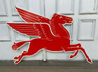 Double Sided Mobil Gas Flying Red Horse Pegasus Metal Heavy Steel Sign X Large