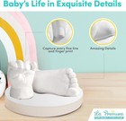 La Premura Baby Keepsake Hand Casting Kit With Shadow Box Frame - Plaster Hand M