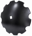 Set Of 4 Notched Disc Harrow Blade 20  X 9 Gauge Fits 1 1 8  Square Axle