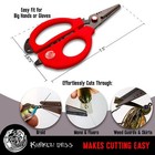 Kraken Bass Fishing Scissors - Fits Big Hands Or Gloves For Cutting Braided F   