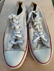 Vintage Converse All Star Low White Size 6 5 Made Usa Rare Thrashed Distressed 