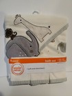 New Wonder Nation Infant 4 Piece Bath Set Hooded Towel   3 Washclothes