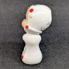 Vintage Pixie Elf Christmas Figurine Polka Dots Red   Gold Sitting Japan 2 