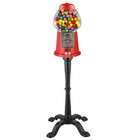 Vintage Gumball Machine Stand Coin Bank Candy Dispenser Red Retro Vending New