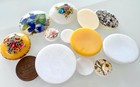 Vintage Lucite Plastic Floral Cabs Lot 12