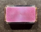 Pink Guilloche   Sterling Silver Enamel Brush   Mirror In Original Case Art Deco