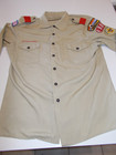 Boy Scouts Of America Mens Long Sleeve Button Up Shirt Size L With Patches