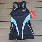 Tyr Women Blue black Tri Top   6 In Pad Short Competitor Size S New