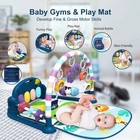 Baby Play Mat Gym Kick Piano Tummy Time Sensory Activity Toys Music Lights Blue