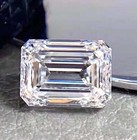 Natural 4 Ct White  d  Color Vvs1 Unheated  Untreated Loose Diamond Emerald Cut