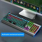 Rgb Wired Mechanical Keyboard Ergonomic Adjustable Led Gaming Mix Backlit For Pc