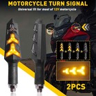 2 flowing Led Turn Signals Blinker Light For Kawasaki Ninja Motorcycle Bullet N