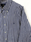 Men s Polo Ralph Lauren Button Down Xxl Navy Checkered Slim Fit Long Sleeve