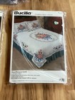 Bucilla Stamped Crossstitch Floral Bouquet Quilt Shams Thread 41556 41557 Sealed